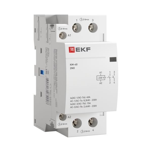 Контактор модульный КМ 40А 2NO 230В АС (2 мод.) PROXIMA EKF