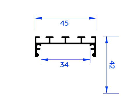Профиль алюминиевый накладной/подвесной "Profile System" AMBRELLA LIGHT ILLUMINATION GP3070AL